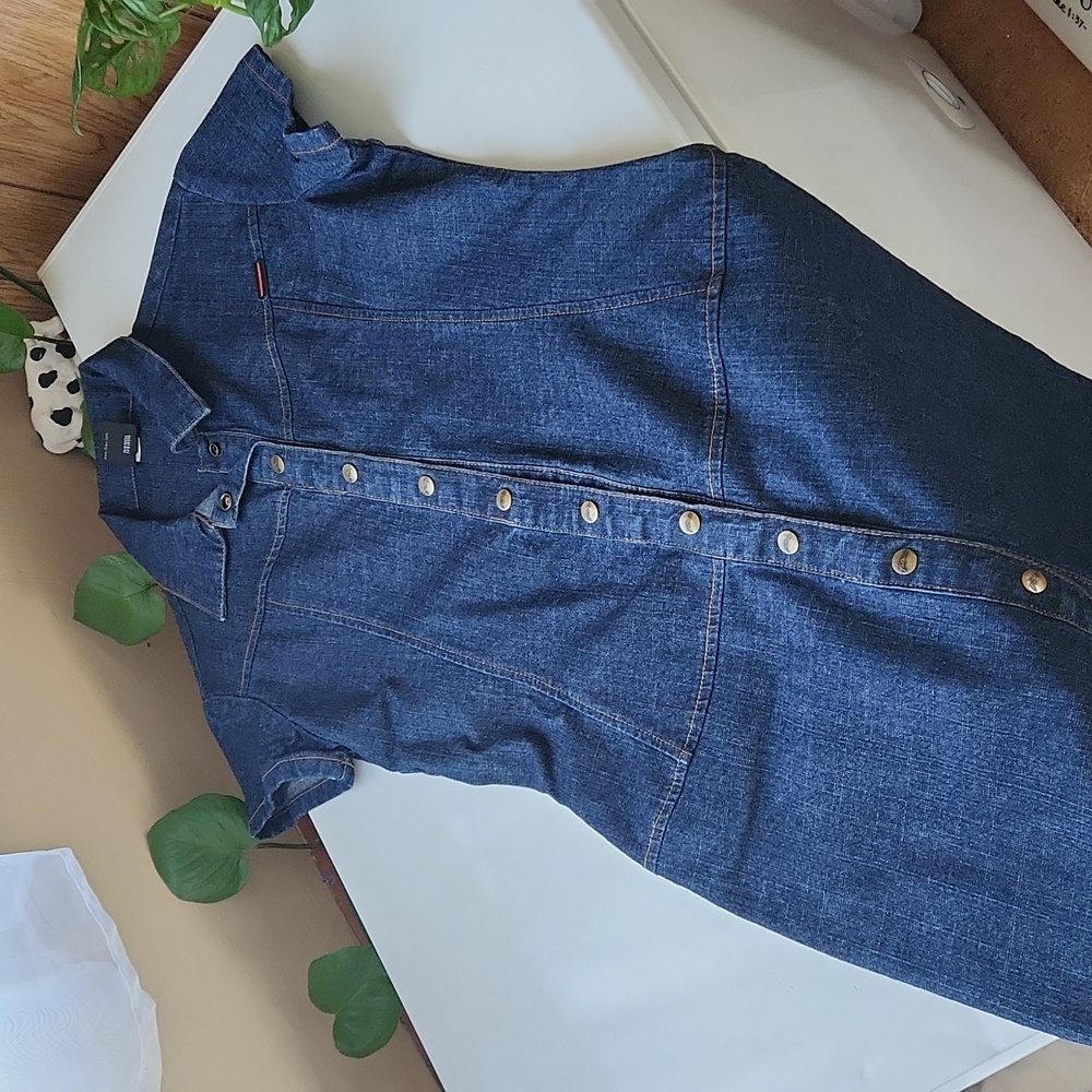 FUBU Jean mini dress siz 7/8 Cowgirl western rodeo Denim